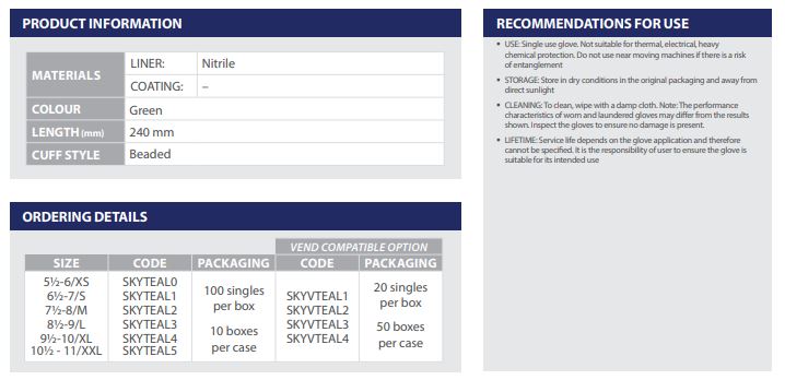 Skytec-Nitrile-Powder-Free-Single-Use-Protection-TEAL™-Nitrilhandskar-2