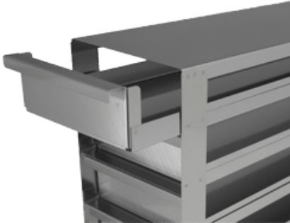 Horisontella lådfrysrack A 136 mm Horizontal-drawer-racks-A